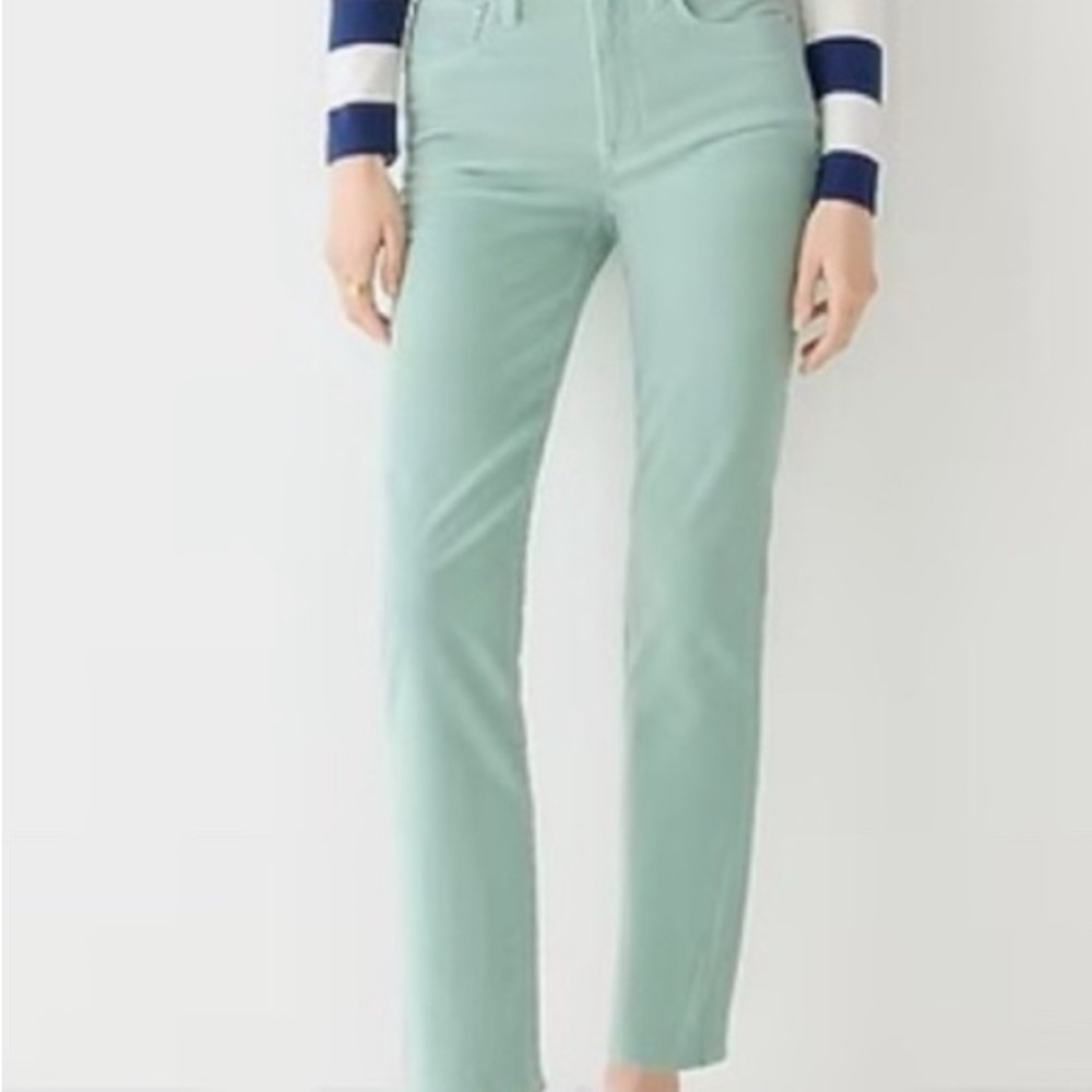 J. Crew Women's Vintage Straight Leg Jeans in Light Green